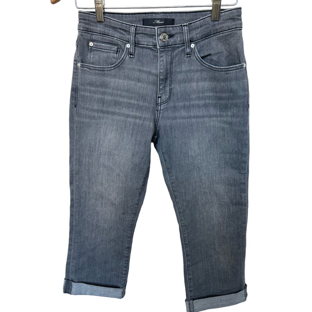 MAVI Marcia High Waisted 5-Pocket Denim Capri Cuffed Jeans Gray Size 26